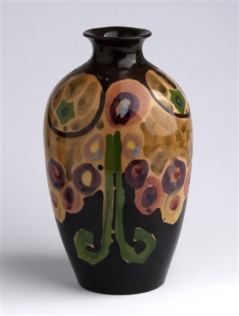 FERRUCCIO PALAZZI Arcevia 1886 - Ancona 1972 Vaso a balaustro decorato a...