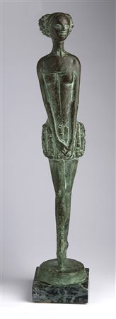 PINO CONTE Bari 1915- Roma 1997 La ballerina Scultura in bronzo, h 48 cm (h...