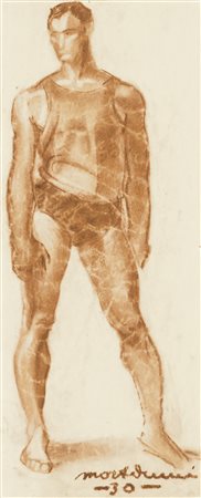 PUBLIO MORBIDUCCI Roma 1889 – 1963 Il sommergibilista, 1930 Pastello su...