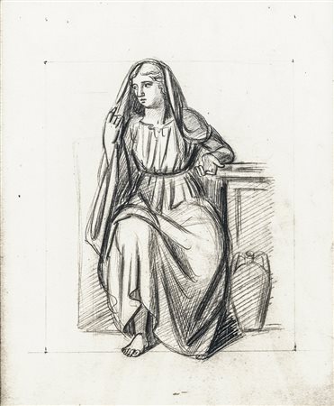 ACHILLE FUNI Ferrara 1890 - Appiano Gentile 1972 Vestale, 1940 Matita su...