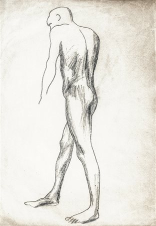 PERICLE FAZZINI Grottammare 1913 - Roma 1987 Nudo in piedi, 1932 Matita su...