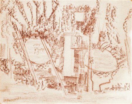 FAUSTO PIRANDELLO Roma, 1899 - 1975 Natura morta con limoni, 1945 circa...