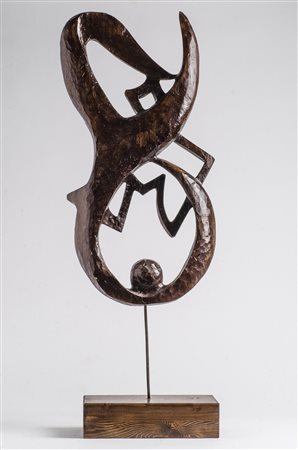 ANNIBALE ZUCCHINI Ferrara 1891 - Garbagnate (MI) 1970 Uccelli Scultura in...