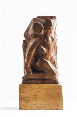 ANNIBALE ZUCCHINI Ferrara 1891 - Garbagnate (MI) 1970 Amanti Scultura in...