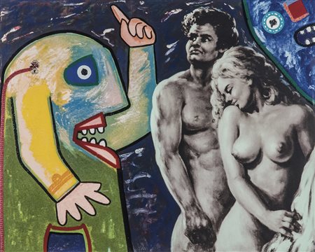 ENRICO BAJ Milano 1924 - Vergiate 2003 Contaminazioni Litografia e collage,...