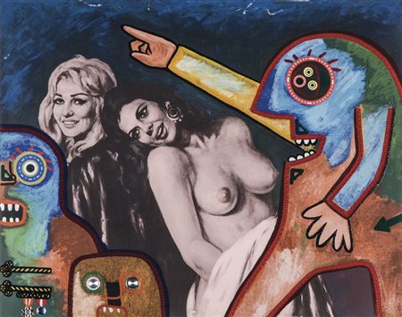 ENRICO BAJ Milano 1924 - Vergiate 2003 Contaminazioni Litografia e collage,...