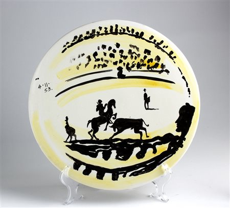 PABLO PICASSO Málaga 1881 – Mougins 1973 La corrida, 1953 Ceramica dipinta...
