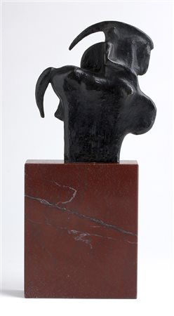 DUILIO CAMBELLOTTI Roma 1876-1960 Magister Equitum Scultura in bronzo brunito...