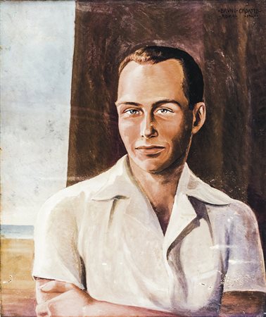 BRUNO CROATTO Trieste 1875 - Roma 1948 Ritratto maschile, 1941 Olio su tela,...