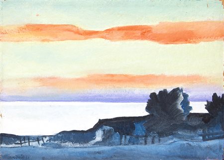 DOMENICO CANTATORE Ruvo di Puglia 1906 – Parigi 1998 Paesaggio, 1965 Olio su...