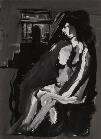 MARIO SIRONI Sassari 1885 - Milano 1961 Figura con arco di trionfo, 1930...