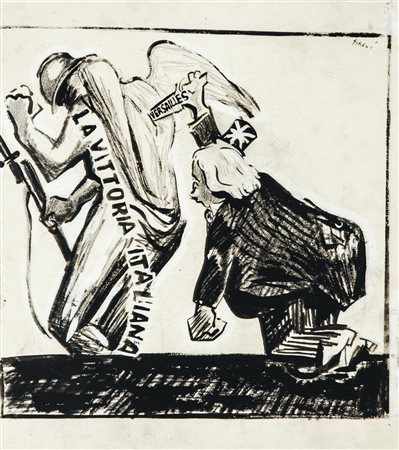MARIO SIRONI Sassari 1885 – Milano 1961 La Pace di Versailles, 1921-22 circa...