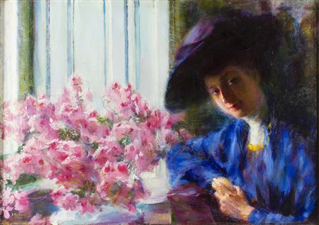 GIACOMO BALLA Torino 1871 - Roma 1958 Gladioli, 1945 circa Olio su tela, 70 x...