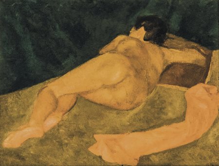 EMANUELE CAVALLI Lucera 1904 - Firenze 1981 Nudo Disteso, 1942 Olio su...