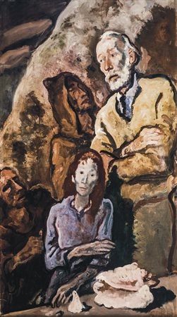 FELICE CARENA Cumiana 1879 - Venezia 1966 Autoritratto con Giuliana, 1954...