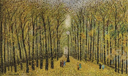 MICHELE CASCELLA Ortona 1892 – Milano 1989 Boulevards de Paris, Anni ‘40 Olio...