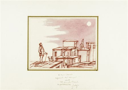 FABRIZIO CLERICI Milano 1913 - Roma 1993 Plenilunio, 1990 Penna su carta, 24...