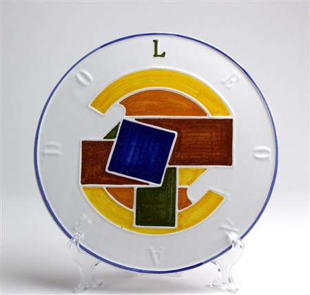 GIO’ POMODORO Orciano di Pesaro 1930 - Milano 2002 Piatto con decoro...