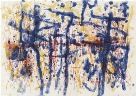 ANTONIO CORPORA Tunisi 1909 - Roma 2004 Senza titolo Acquarello su carta, 30...