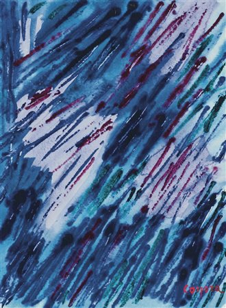 ANTONIO CORPORA Tunisi 1909 - Roma 2004 Senza titolo Tecnica mista su carta,...