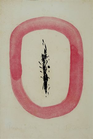 Lucio Fontana Senza titolo litografia, es. p.d.a. cm. 49x33 L’opera presenta...