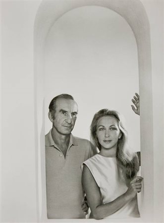 Yousuf Karsh Marchese Emilio Pucci e sua moglie - 1968 fotografia in bianco e...