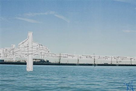 Yona Friedman Cartoline postali - 2009 collage su foto a colori cm. 20x30...