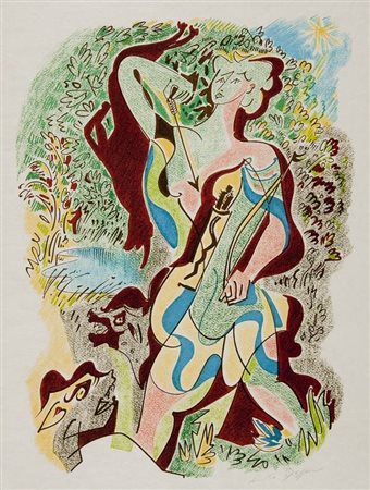André Masson Diana - Anni ‘70 Litografia a colori su carta giapponese, es....