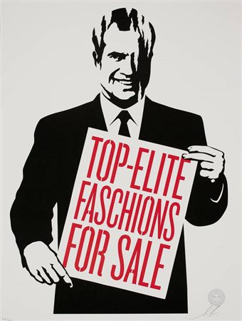 Shepard Fairey Top - Elite serigrafia, es.404/450 cm. 61x46 Firma in basso a dx