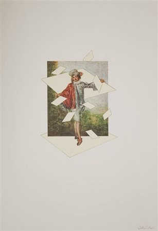 Giulio Paolini Leggere - 1987 serigrafia e offset su carta cm. 22x15 l’inciso...