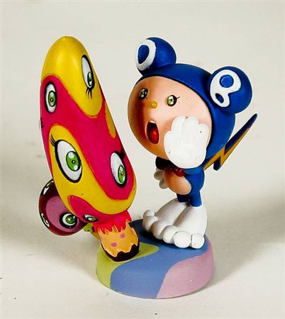 Takashi Murakami Mr. Dob & mushrooms/indigo - 2003 scultura in plastica...