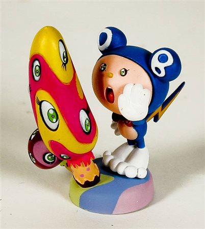 Takashi Murakami Mr. Dob & mushrooms/indigo - 2003 scultura in plastica...