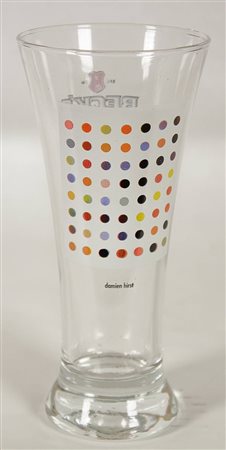 Damien Hirst Beck’s exclusive limited glass bicchiere in vetro serigrafato...