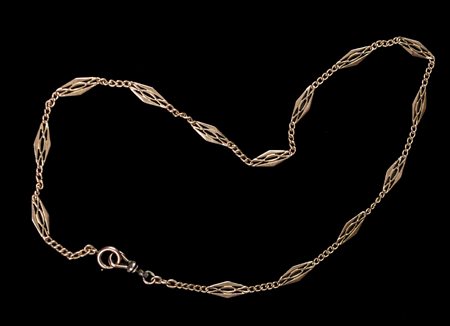 CATENA da orologio in oro basso titolo (g. 9).