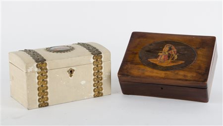 LOTTO composto da SCATOLA sorrentina e da SCATOLA francese con placca in...