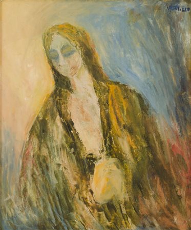 VINCENZO TANTILLO OLIO su masonite "La Madonna". XX secolo Misure: cm 60 x 50