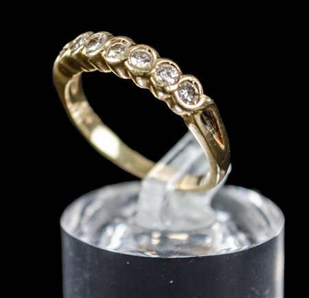 VERETTA in oro giallo 18 Kt. con brillantini (Ct. 0.30).