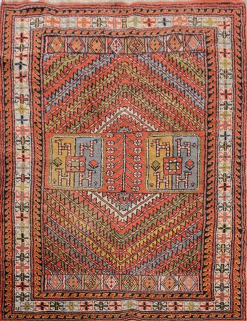 TAPPETO Gouchan, trama, ordito e vello in lana. Persia XX secolo Misure: cm...