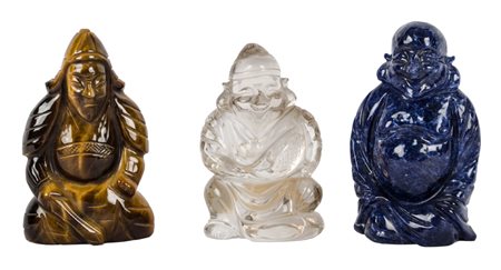 LOTTO composto da SCULTURE in cristallo di Rocca raffigurante "saggio",...