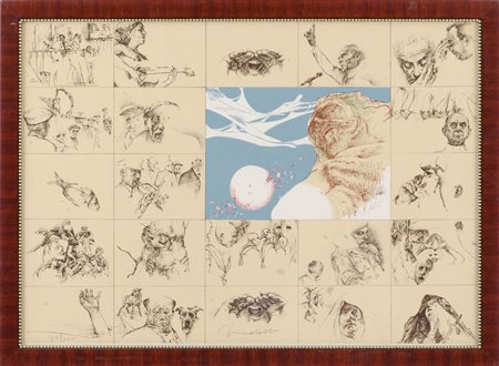 SILVIO BENEDETTO (Buenos Aires 1938) LITOGRAFIA "figure", esemplare 77/200....