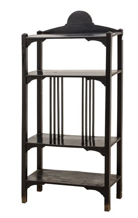 CARTIERA Liberty in legno ebanizzato. Primi '900 Misure: cm 57 x 24 x h 117