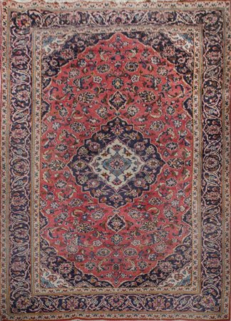 TAPPETO Keshan, trama e ordito in cotone, vello in lana. Persia XX secolo...