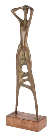 SCULTURA in bronzo "figura femminile". XX secolo Misure:h cm 51,5