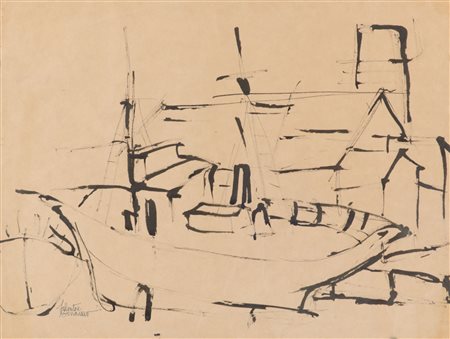 TOTO' BONANNO (Lercara Friddi (PA) 1928 - Palermo 2002) ACQUARELLO...