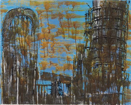 CROCE TARAVELLA (Polizzi Generosa (Pa) 1964) OLIO su tela "archeologia 10",...