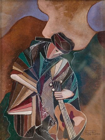 PIPPO RIZZO (Attr.le) (Corleone 1897 - Palermo 1964) OLIO su cartoncino...