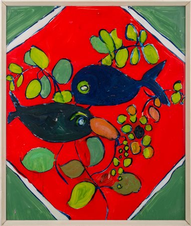 MAURILIO CATALANO (Attr.le) (Palermo 1942) PITTURA su plexiglass "pesci"....