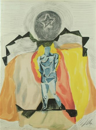 Sandro Chia litografia senza titolo, cm 75x 53,5 F.to in b a dx Esemplare P.A.