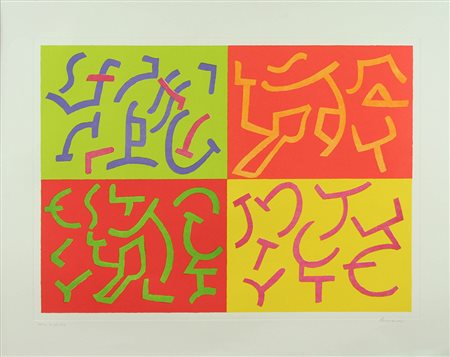 Carla Accardi acquatinta senza titolo, cm 56x67 F.to in b a dx Esemplare P.A.