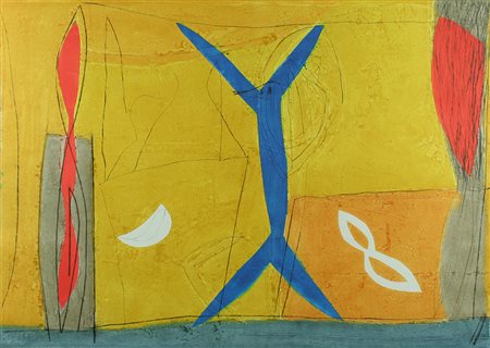 Tommaso Cascella litografia senza titolo, cm 70x100 F.to in b a dx Esemplare...